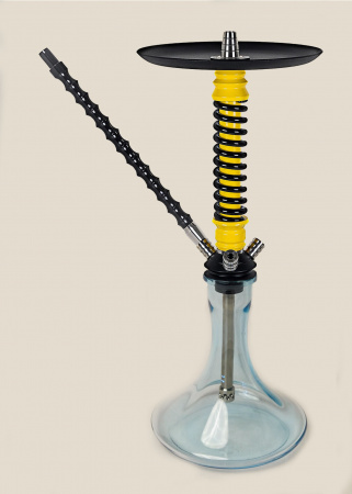 Шахта Mamay Customs Coilovers Mini (шахта,мундштук) (Желтая шахта, черная пружина, 53 см, Шахта, Мундштук, 16 мм, Да, Нержавеющая сталь)