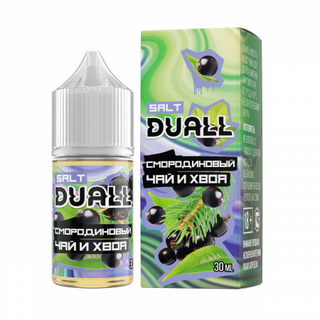 Жидкость Duall salt 30ml HARD 50mg (Смородиновый чай и Хвоя, Hard)