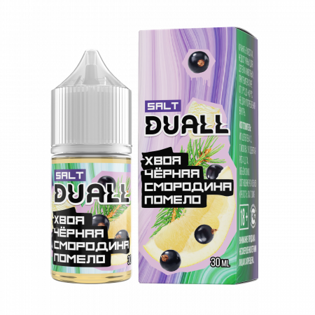 Жидкость Duall salt 30ml HARD 50mg (Хвоя Черная смородина Помело, Hard)