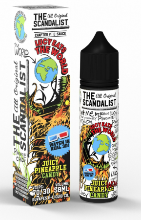 Жидкость The Scandalist 58ml 0mg (Lucy Eats The World (Кисло-сладкая ананасовая конфета))