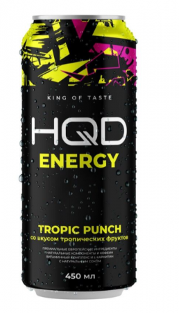 Энергетик HQD 450мл Ж/Б (Tropical Punch (тропические фрукты))