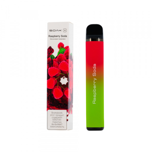 SOAK X 2200тяг (Малиновая Газировка, 2200 тяг)