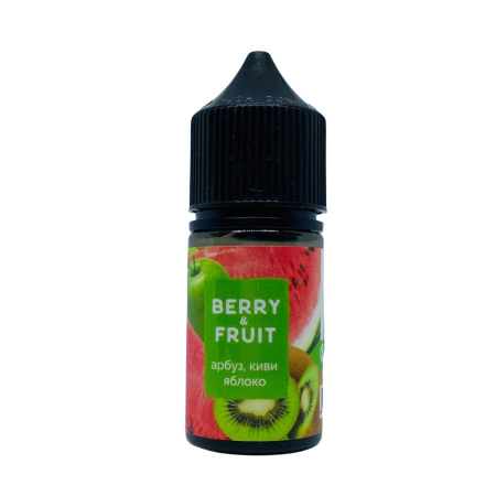 Жидкость Berry&Fruit Pod Salt 30ml 0mg (Арбуз яблоко киви, Без никотина)